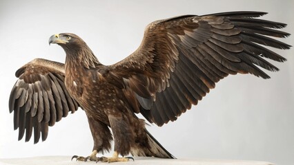 Obraz premium Haast Eagle in full view on studio background 