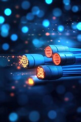 Advancements in Fiber Optic Cable Technology Revolutionizing Connectivity in Modern Infrastructure High-Tech Environment Close-up View