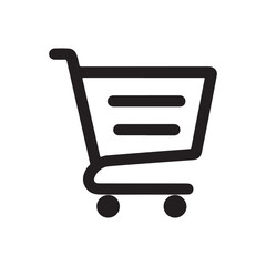 Shopping basket vector icon on transparent background.
