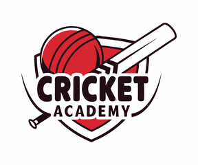 Cricket Academy Logo Design for Sports Training.