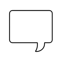 Blank speech bubble icon graphic design element  