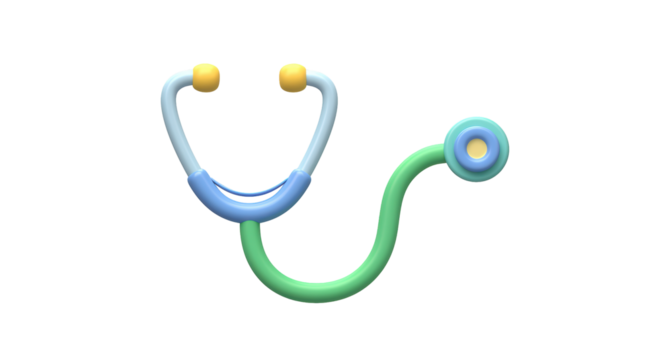 Isolated Medical Stethoscope in Pastel Colors for Healthcare