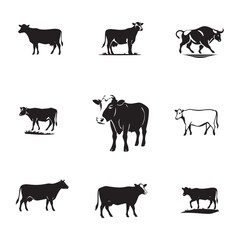 Cow icon set Art & Illustration