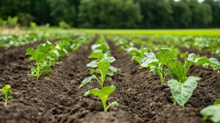 Obraz premium Agroforestry enhancing crop diversity and sustainability