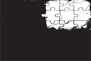 Abstract Grunge Texture with Puzzle Details