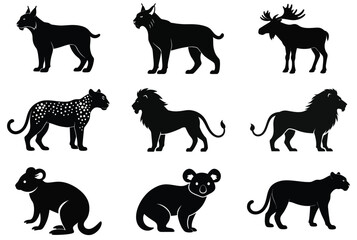 animals silhouettes collection