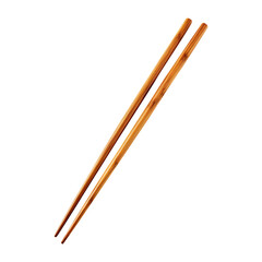 chopsticks isolated on transparent white background, clipping path