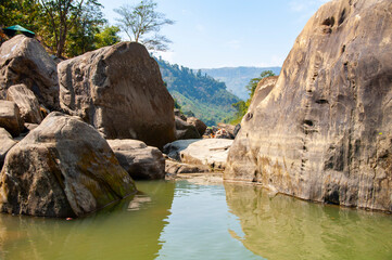 The big stone at Sangu River, Tindu Remakri Union, Bandar