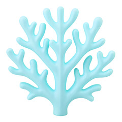 Obraz premium Light blue coral illustration.