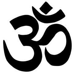 om symbol isolated
