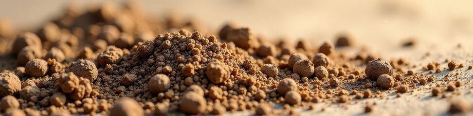 Fototapeta premium Dark brown organic matter atop pale, silty clay , ecosystem, A horizon