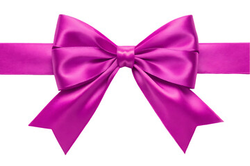 Purple satin ribbon bow, gift wrapping, celebration