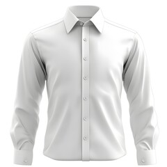 Elegant White Long Sleeve Shirt for Formal or Casual Attire
