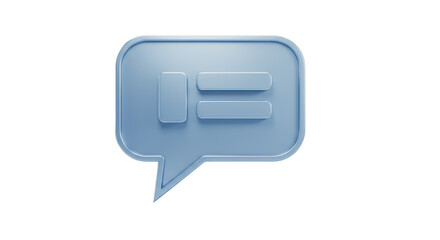 Fototapeta premium Isolated Gray Speech Bubble with Message Icon