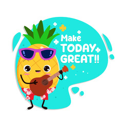 Cute summer fruits with motivational text