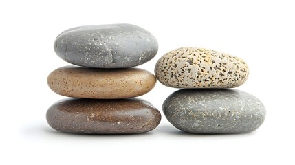 Fototapeta premium Smooth Pebbles Stacked on Each Other for Natural Aesthetic Appeal