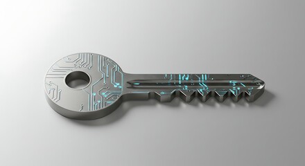 Digital Security Key with Electronic Circuitry for Data Protection Concept