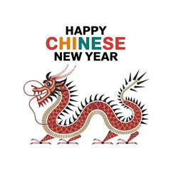 Fototapeta premium Festive Happy Chinese New Year Vector Alphabet with Colorful Letters Stylish Typography for Celebration, Greeting Cards, and Decorative Designs