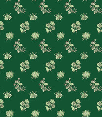 seamless pattern with red flowers