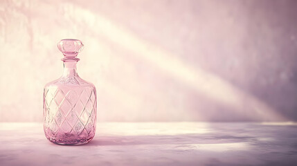 Delicate Pink Glass Decanter