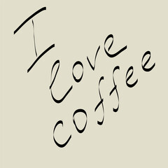 Quote on Beige Background – Fun Coffee Typography Illustration