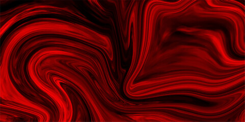 Liquid and fluid seamless pattern with Colorful bright mix colors. Paper with soft waves and black fabric liquid metallic art paint texture. Marble Red Alcohol Ink Wavy Liquid Texture blend of curves