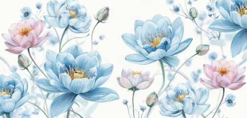 watercolor flowers background