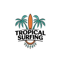 vector illustration of a tropical island