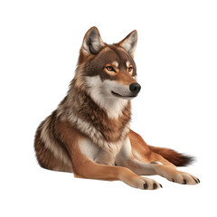 Fototapeta premium Realistic wolf on transparent background