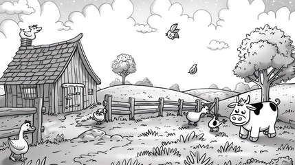 farm animals in the forest