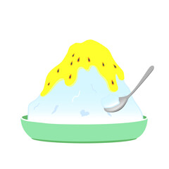 pineapple and passion fruit shaved ice