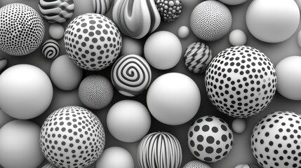 Abstract monochrome sphere design.