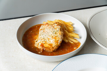 Italian food style chef restaurant sunny day pasta