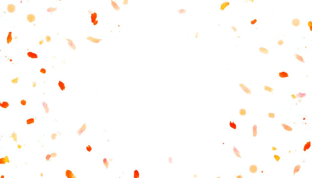  “Fun watercolor style confetti on a white background” - abstract confetti shapes that create a sense of celebration and fun.