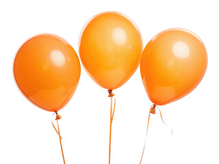 Bright orange balloons floating together, perfect for celebrations and festive occasions, adding cheerful touch to any event