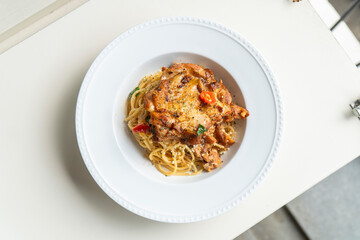 Italian food style chef restaurant sunny day pasta