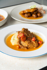 Italian food style chef restaurant sunny day pasta