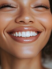 Fototapeta premium Confident woman with smooth, even skin texture