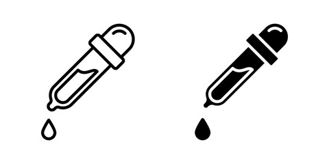 Dropper icon set. for mobile concept and web design on white background