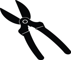 Isolated garden scissors and shears on a plain white background, essential tools for pruning and cutting in the garden