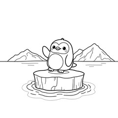 The smooth, bold outlines and minimalist design ensure an easy and enjoyable coloring session, making this illustration perfect for beginner colorists and detailed artists alike. 