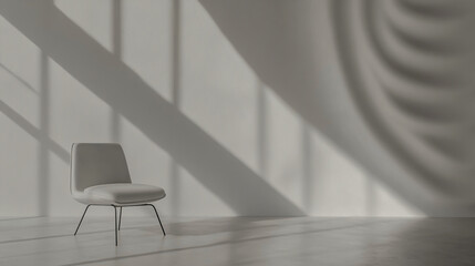 Minimalist White Background with Subtle White Wave Line Design.