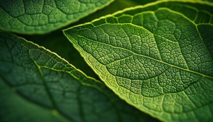 Fototapeta premium Close up Green Leaf Texture