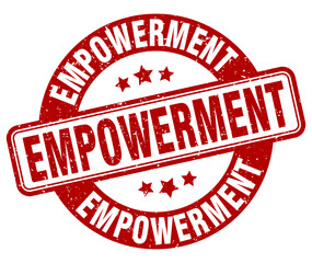 empowerment stamp. empowerment label. round grunge sign