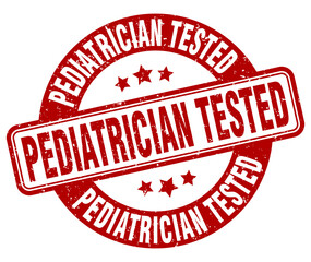 pediatrician tested stamp. pediatrician tested label. round grunge sign