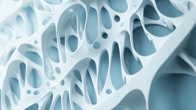 Futuristic paper cut background featuring molecular structures and interconnected layers in a sleek design inspired by science