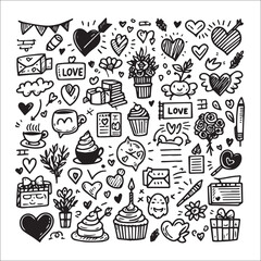 Romantic and sweet love blooms like a flower two hearts are tightly dependent on each