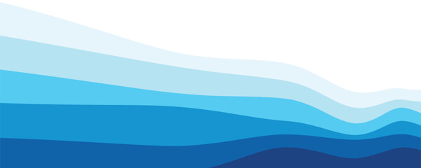 Sea waves layered vector background illustration and sea beach vector illustration.