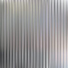 Fototapeta premium Glass pattern texture effect. Holograph ice reed metal. Abstract 3d ribbed line gradient. Fluted laser ripple striations. Silver light corrugated transparent wall. Seamless frosted plastic prism panel