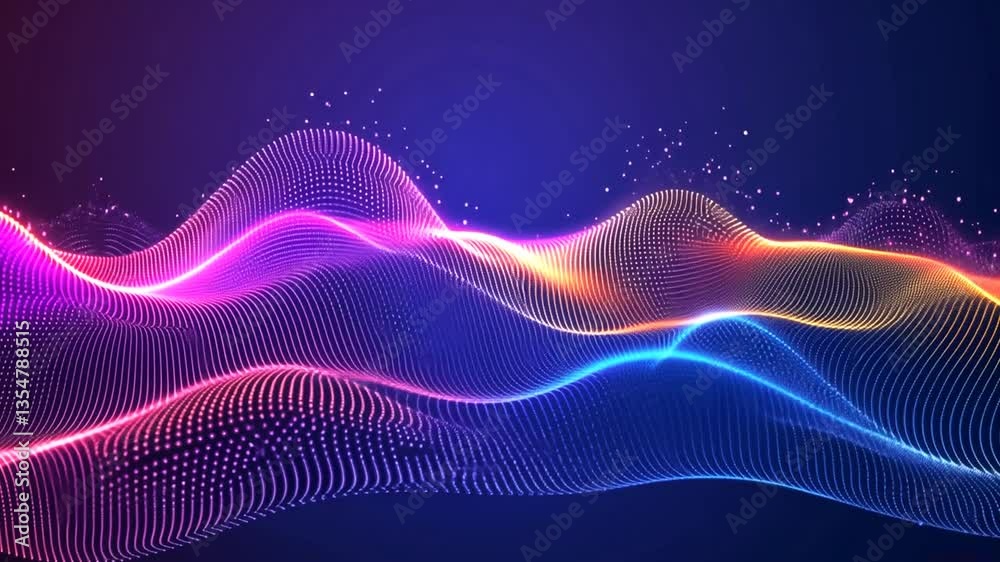 Poster connecting lines and dots create a vibrant technology background generative ai